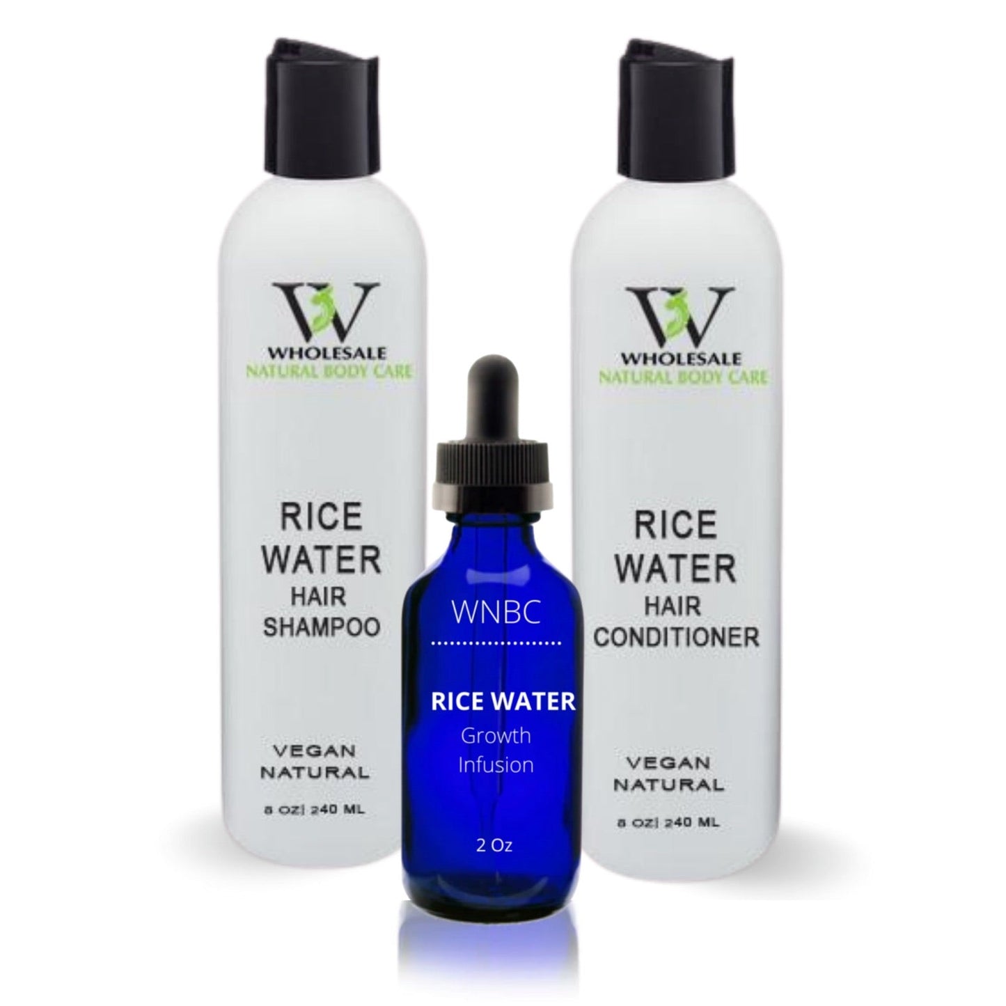 Rice Water 24 Piece Bundle: 8 Shampoos, 8 Conditioners, 8 Hair Infusions